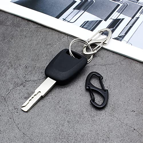 Dual Carabiner Clips - 20 Pack in Black and White