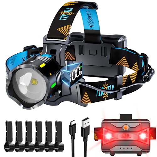 Rechargeable 12-Mode Headlamp with Motion Sensor - Medium