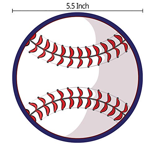 Baseball Locker Room Magnets - 5.75 Inch Round Decoration