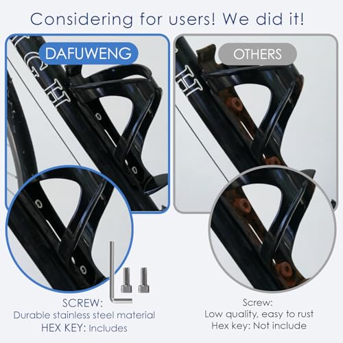 Bike Water Bottle Holders - Durable & Lightweight - Black 2 Pack