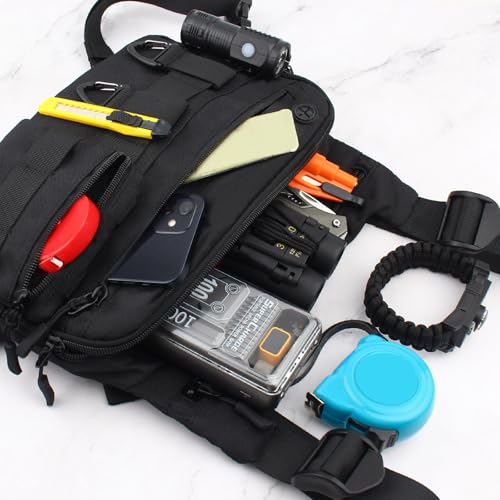 Tactical Chest Pack for Men - Lightweight, Water Resistant EDC Bag
