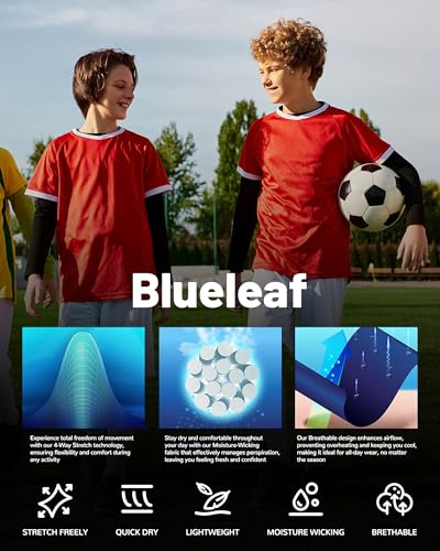 Youth Compression Shirt - Boys Long Sleeve Base Layer Top - Royal Blue / Small