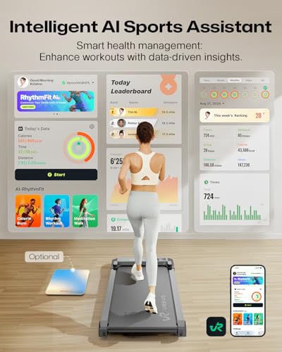 Smart Walking Pad Treadmill with App Control - Black