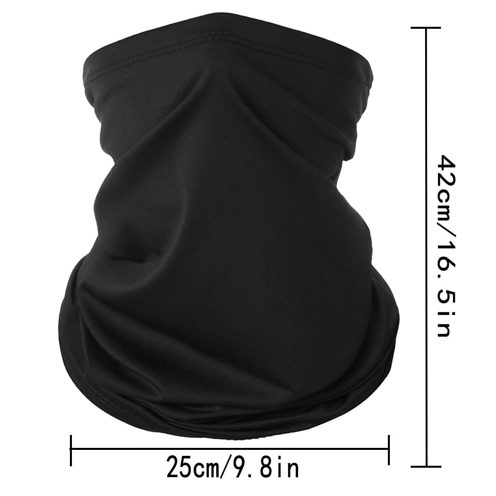 PuddingStation 6 Pieces Summer Face Cover For Men Women UV Neck Gaiter Protection Face Breathable Sunscreen Bandana Cycling Running (Multicolour-01)