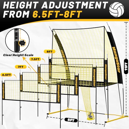 Adjustable Volleyball Net System for Backyard Training