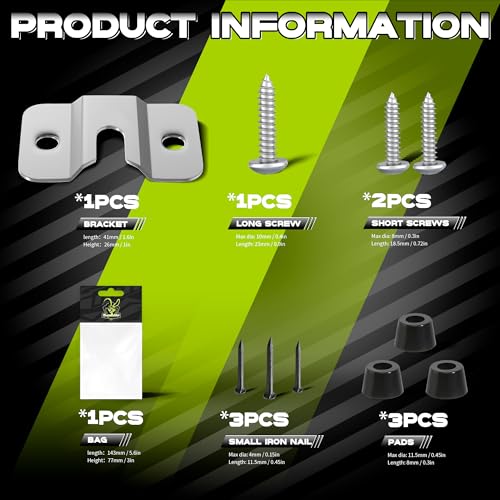 Dartboard Wall Mounting Kit - Heavy-Duty Hanger with Hooks