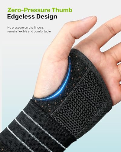 Ergonomic Carpal Tunnel Wrist Brace Night Splint - Gray, Medium