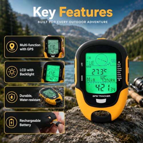 Handheld GPS Altimeter with Barometer & Compass - Waterproof
