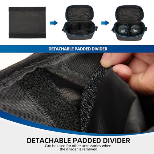 TOURCYCLE Stainless Steel 2-Pack Propane Cylinder Carry Bag with Padding & Shoulder Strap