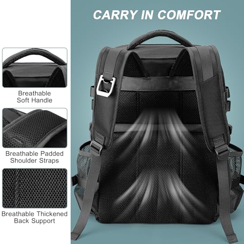 VOGSHOW Black Tactical Cooler Backpack 45 Can Insulated Leak-Proof Double Deck