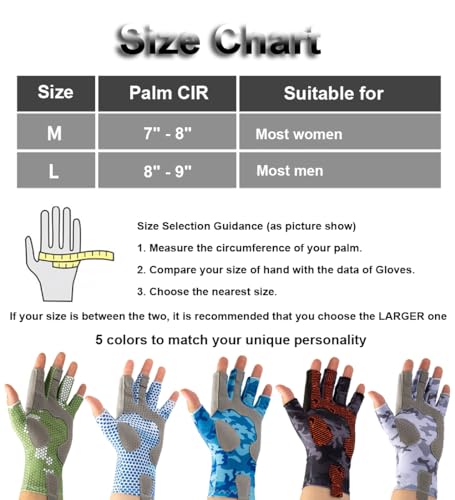 Anti-Slip Silicone Fishing Gloves - UV Protection - Large Grey