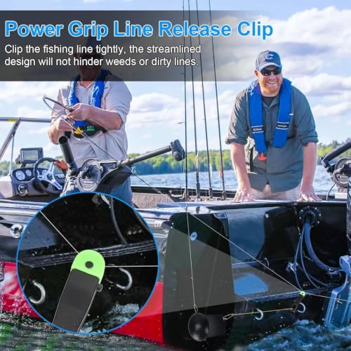 TSV 4-Pack Power Grip Line Release Clips for Fishing Down-Rigger & Trolling