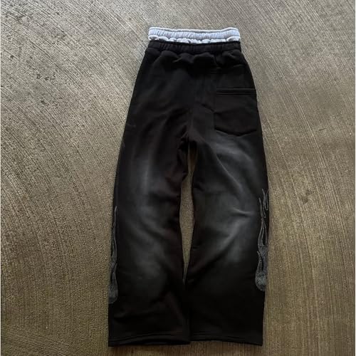 Grey Double Waisted Y2K Baggy Sweatpants - Medium, 2000s Style