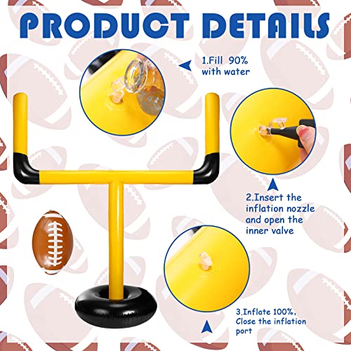 Inflatable Jumbo Football Goal Post Set - Yellow & Black