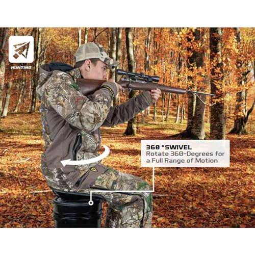 Hawk Ergo 360 Degree Bucket Seat - Lightweight Swiveling Hunting & Camping Chair