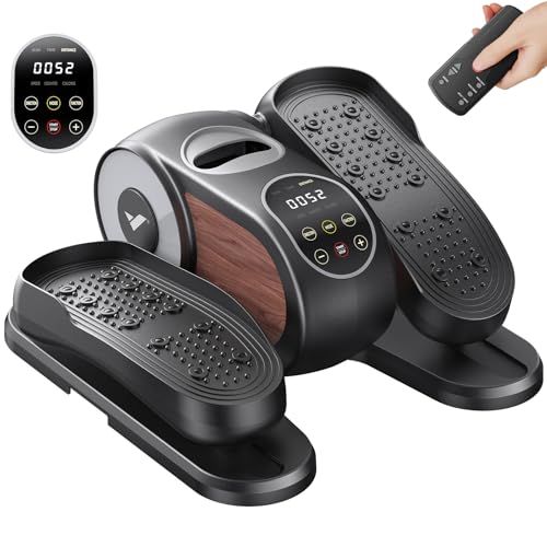Under Desk Elliptical Machine for Seniors | Quiet Portable Pedal Exerciser with Remote Control & 12 Speeds