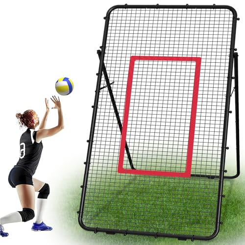 Adjustable 7x4 FT Volleyball Rebounder Net for Training