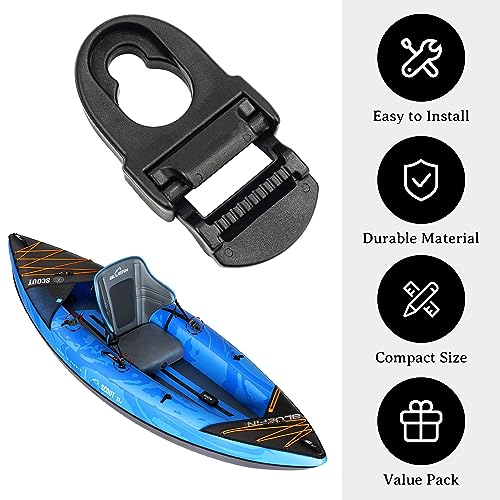 Kayak Seat Clips and Hooks - 4 Sets, One Size Replacement Parts