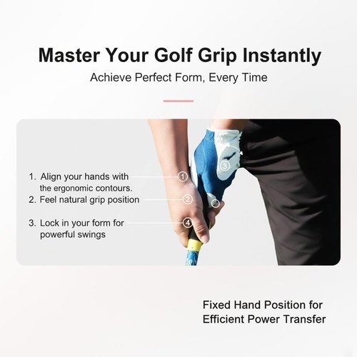 HIOBptee Golf Beginner Swing Fix 3-Piece Set - Wrist Corrector, Hand Grip Trainer & Arm Alignment Strap for New Golfers, Good Gift