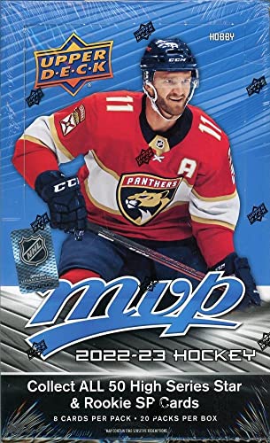 NHL 2022-23 MVP Hockey Trading Card Hobby Box - 20 Packs, Collectible Sports Cards