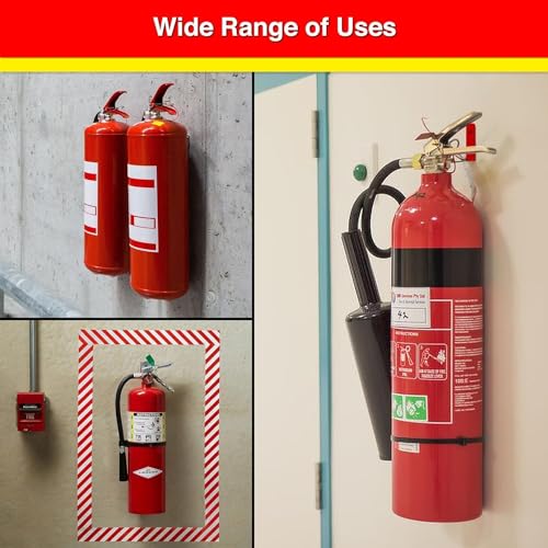 Universal Fire Extinguisher Bracket, Fire Extinguisher Mounts & Brackets up to 40 lbs, Suitable for Big and Small Fire Extinguisher Cabinet, Holder for Dry Chemical and Water Extinguishers (2 Pack)