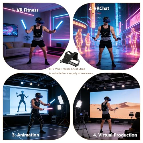 Adjustable Chest Strap for HTC Vive & Tundra Trackers - Secure VR Body Harness