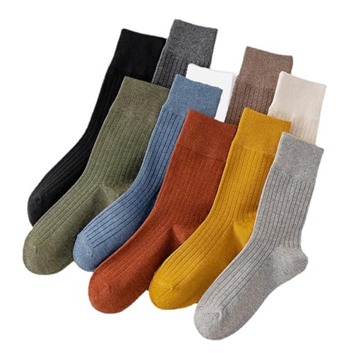 Riccess Multicolor Retro Athletic Crew Socks for Women & Girls, Above Ankle, Stretch Fit