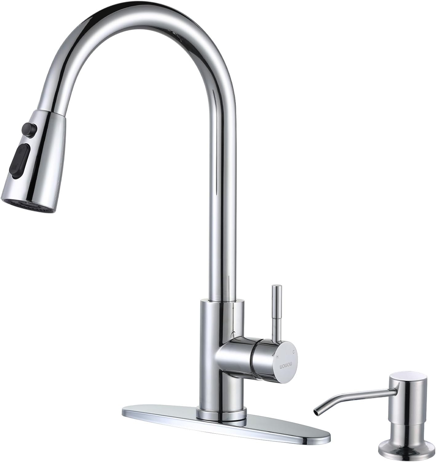 Stainless Steel Kitchen Faucet Combo with Water Filter - Brushed Nickel Sink Faucet for RO Systems