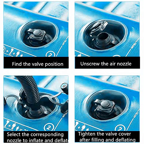 Inflatable Boat Air Valve - 2PCS One-Way Spiral Plugs - Black