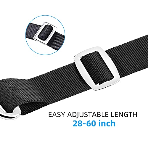 2 Pack Heavy Duty Adjustable Bimini Top Straps for Boats - Black