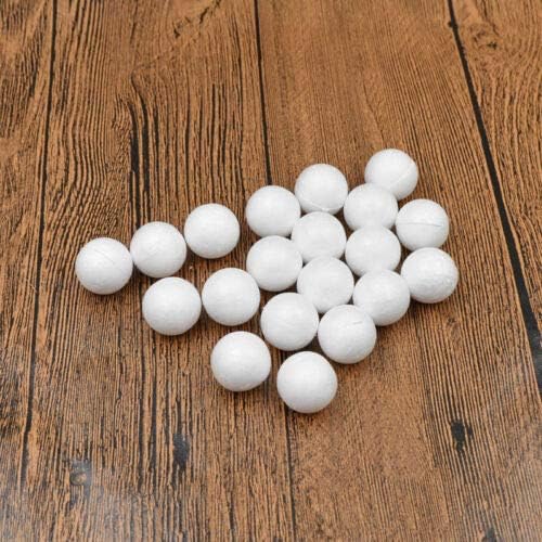 Hesmartly 50-Pack White Craft Balls - Smooth Round Foam Balls for DIY Decorations | 1-Inch Size