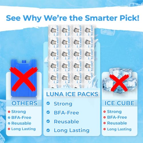 Reusable Dry Ice Packs for Shipping - 1.5 lb Small - 24 Pack