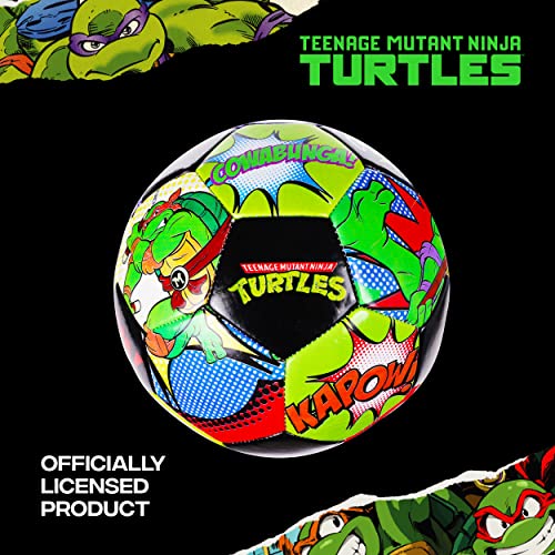 Capelli Sport Teenage Mutant Ninja Turtles Size 5 Soccer Ball - Officially Licensed TMNT Youth Training Ball with Vibrant Graphics
