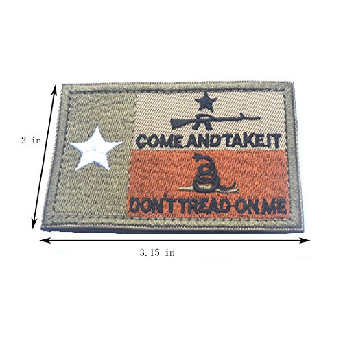 Texas State Flag Tactical Morale Patch - Desert Badge - D