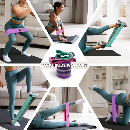 Fabric Resistance Bands Set - 3 Levels for Strength Training
