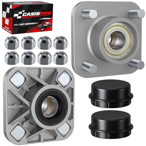 Golf Cart Front Wheel Hub Assembly for Yamaha G2 G8 G9 G14 G16 G19 G22 G29 - Durable Aluminum Bearings Kit