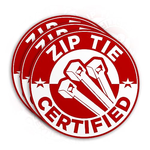 Zip Tie Certified Sticker - 2" Die-Cut Vinyl Sticker - 3 Pcs