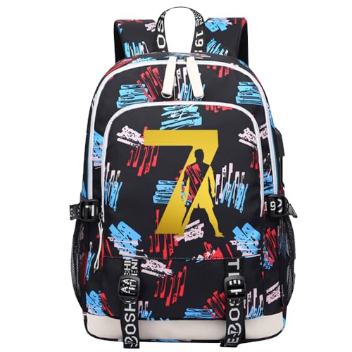 Multifunction Soccer Player Backpack - Travel Laptop Bag - Multicolour