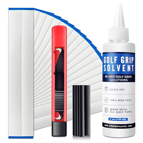 Golf Club Grip Repair Kit - 4-in-1 with Tape, Solvent & Vise Clamp