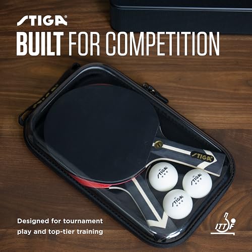 STIGA Premium 2-Player Table Tennis Paddle Set with Hardcase | ITTF Approved