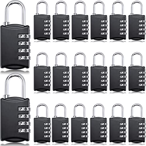 Moxweyeni 20 Pcs 4 Digit Combination Lock Small Combo Luggage Number Locks Outdoor Waterproof Padlock for Traveling Toolbox Gym Door Locker Suitcases Employee Hasp Storage