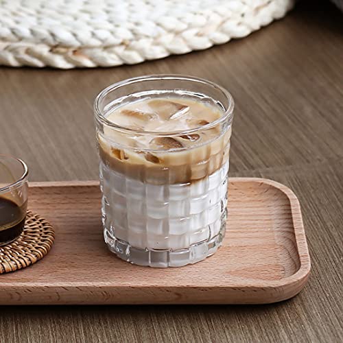 Dicunoy 8 oz Juice Drinking Glasses Set - Heavy Base Crystal Beverage Cups