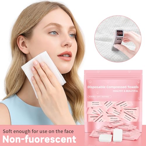 Ultra Soft Compressed Face Towels - 30 Pack Travel Washcloths