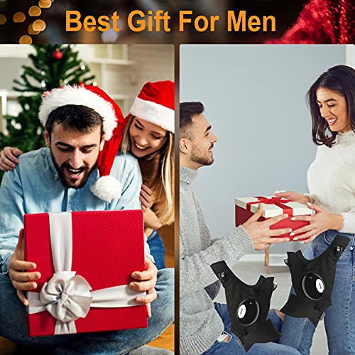 Biuonk LED Flashlight Gloves - Hands-Free Finger Light for Camping, Fishing, Repair, Gifts for Men Dad Him Husband Boyfriend