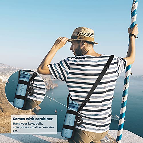 Universal Water Bottle Holder Sling with Carabiner - Fits 12-40 oz Bottles