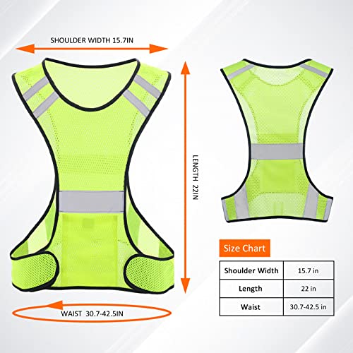High Visibility Reflective Running Vest with Large Pocket