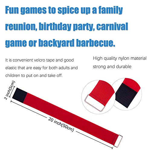 3 Legged Race Bands - 6 Pcs Colorful Elastic Ties for Fun Outdoor Games