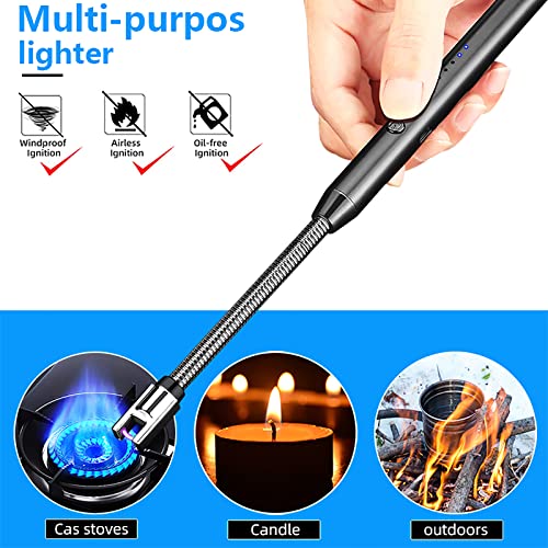 Flameless Electric Candle Lighter - 360° Flexible Neck, USB Rechargeable