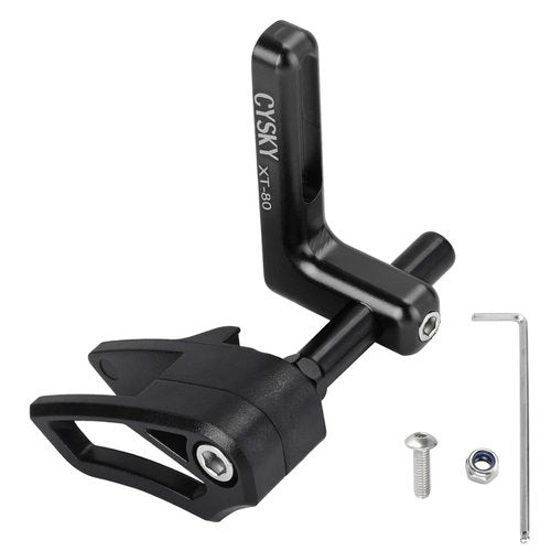 CYSKY Road Bike Chain Guide, Gravel Bicycle Chain Protector for Single Chainring, Mount Front Derailleur Frame (Aluminum Alloy 7075) (Black)