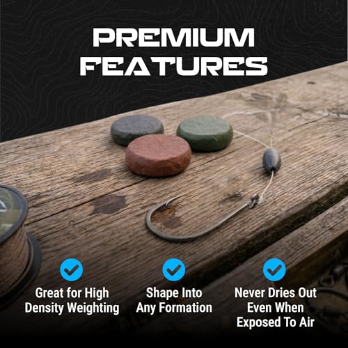 Black Reaction Tackle Tungsten Putty - Moldable Reusable Weight for Pinewood Derby, Golf Clubs & Fishing Rigs - 2 Oz